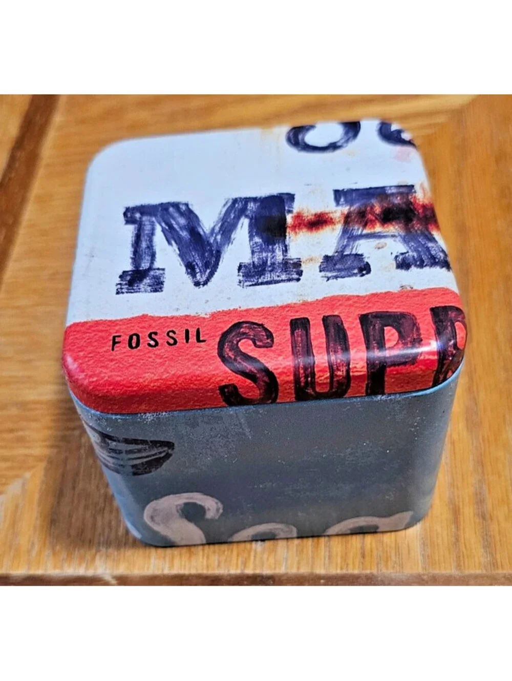 Fossil The American Classic Service Center Tin Box Empty -2010